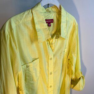 Chartreuse Button Down, Perfect Condition